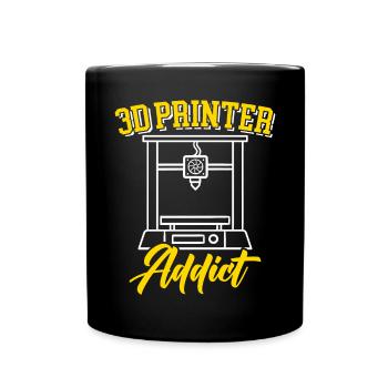 3D Printer Addict 3D Printing Nozzle Retractment - Full Colour Mug - black - Front