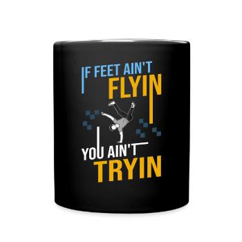 Breakdance Music Breaking BBoy Bgirl - Full Colour Mug - black - Front
