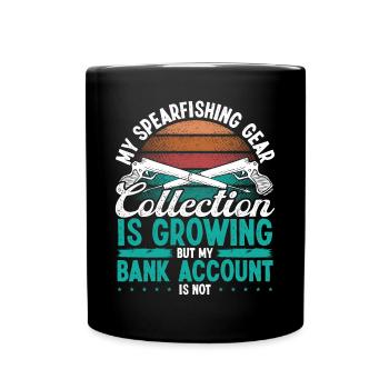 Spearfisher Freediving Apnea Diver Spearfishing - Full Colour Mug - black - Front