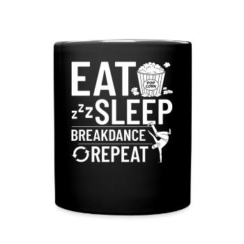 Breakdance Music Breaking BBoy Bgirl - Full Colour Mug - black - Front