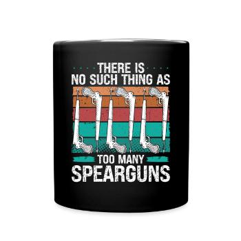 Spearfishing Fins Spear Speargun Apnoe Diver - Tasse einfarbig - Schwarz - Vorne