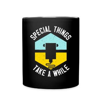 Special Things Take A While 3D Printing 3D Printer - Full Colour Mug - black - Front