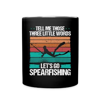 Spearfisher Freediving Apnoe Diver Speargun Spear - Tasse einfarbig - Schwarz - Vorne