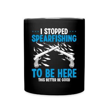 Süearfisher Fins Spearo Apnea Diver Freediving - Full Colour Mug - black - Front