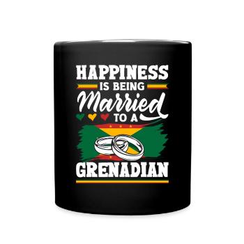 Grenada Grenadian Grenadian Flag Marriage Quota - Full Colour Mug - black - Front