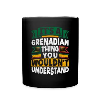 Grenade Grenadien Drapeau Grenadien C’est un Grenadien - Mug uni - noir - Devant