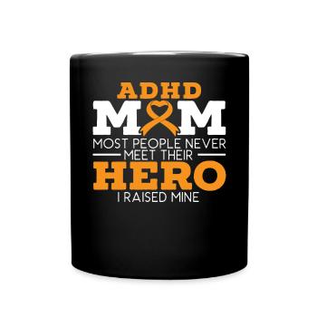 TDAH Maman Sensibilisation au TDAH Embrasser la neurodiversité - Mug uni - noir - Devant