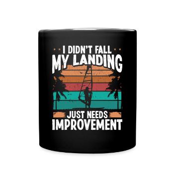 Windsurfer Sail I didnt fall Landings WindsurfingW - Tasse einfarbig - Schwarz - Vorne