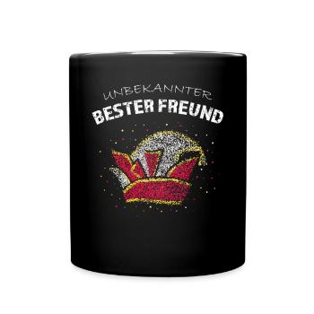 Narrenkappe Konfetti Karnaval Köln Kostümersatz - Tasse einfarbig - Schwarz - Vorne