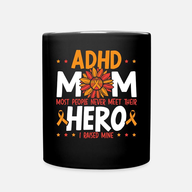 ADHS-Mutter ADHS-Bewusstsein Umarmung der Neurodiversität - Tasse einfarbig - Schwarz