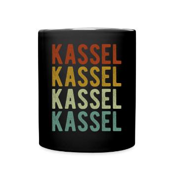 Kassel Stadt Retro Vintage - Tasse einfarbig - Schwarz - Vorne
