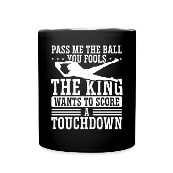 Wide Receiver Touchdown Football Pass Catcher - Full Colour Mug - black - Front