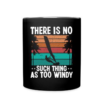 Windsurfer Sail Not too windy Vintage Board - Full Colour Mug - black - Front