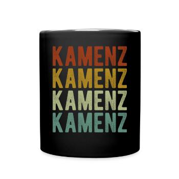 Kamenz Stadt Retro Vintage - Tasse einfarbig - Schwarz - Vorne