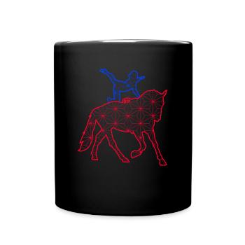 voltige cavalier sauteur - Mug uni - noir - Devant