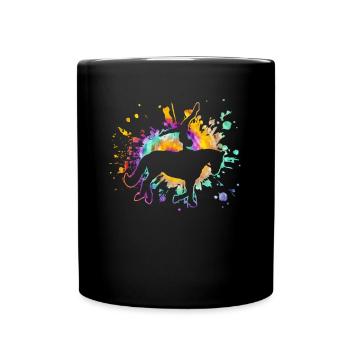 voltige cavalier sauteur - Mug uni - noir - Devant
