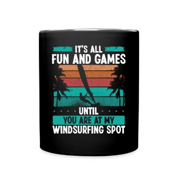Windsurfer Board Windsurfing Sail Windsurfing Spot - Full Colour Mug - black - Front