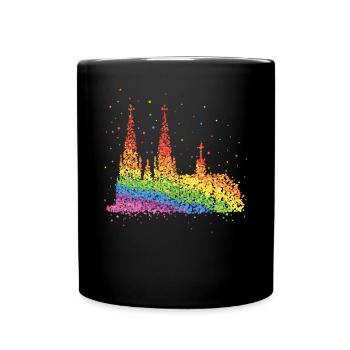 Cathédrale de Cologne Kölle Gay Rainbow Flag Pride - Mug uni - noir - Devant