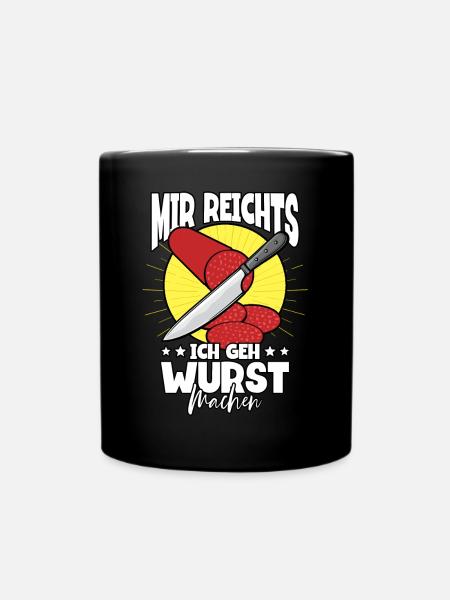 Fleischer Metzger - Tasse einfarbig - Schwarz