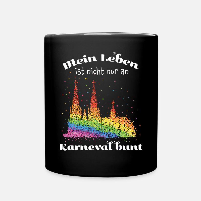 Kölner Dom Regenbogenfahne Pride Kölle Alaaf - Tasse einfarbig - Schwarz