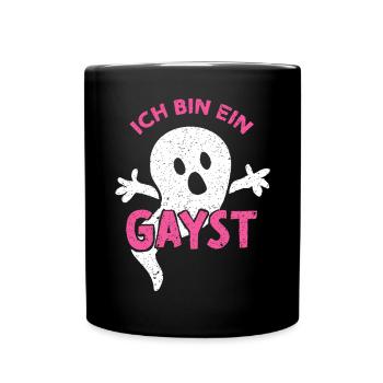 Geist Kostümersatz Gay Schwul Karneval Homosexuell - Tasse einfarbig - Schwarz - Vorne