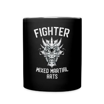 MMA Kämpfer Dragon Gemischter Kampfsport - Tasse einfarbig - Schwarz - Vorne