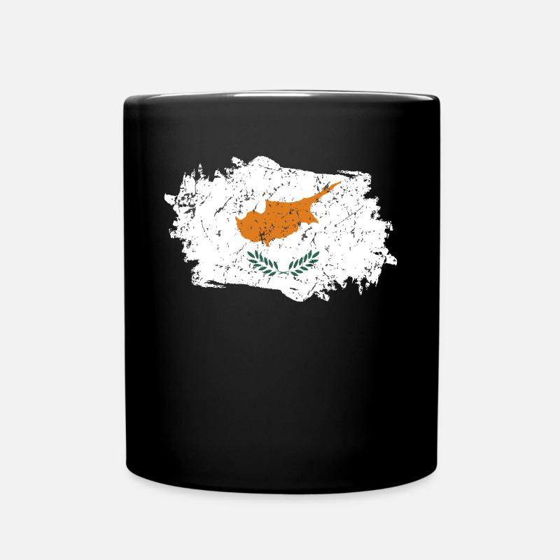 Drapeau de Chypre Grunge Drapeau de Chypre - Mug uni - noir