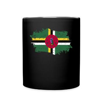 Dominica Flag Grunge Dominica Flag - Full Colour Mug - black - Front
