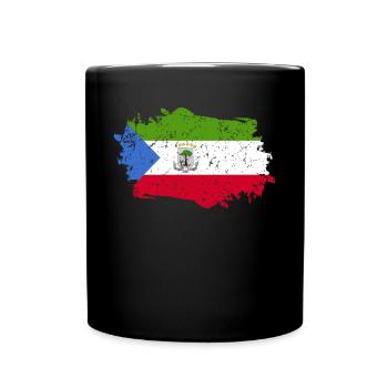 Equatorial Guinea Flag - Full Colour Mug - black - Front