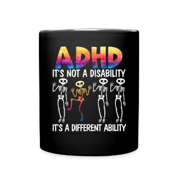 ADHD It's A Different Ability Nerodiversity - Full Colour Mug - black - Front
