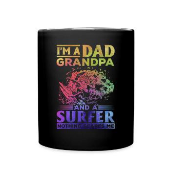 Opa und Surfer Nichts macht mir Angst - Surfing - Tasse einfarbig - Schwarz - Vorne
