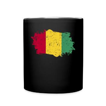 Drapeau de guinée Grunge Drapeau de Guinée - Mug uni - noir - Devant