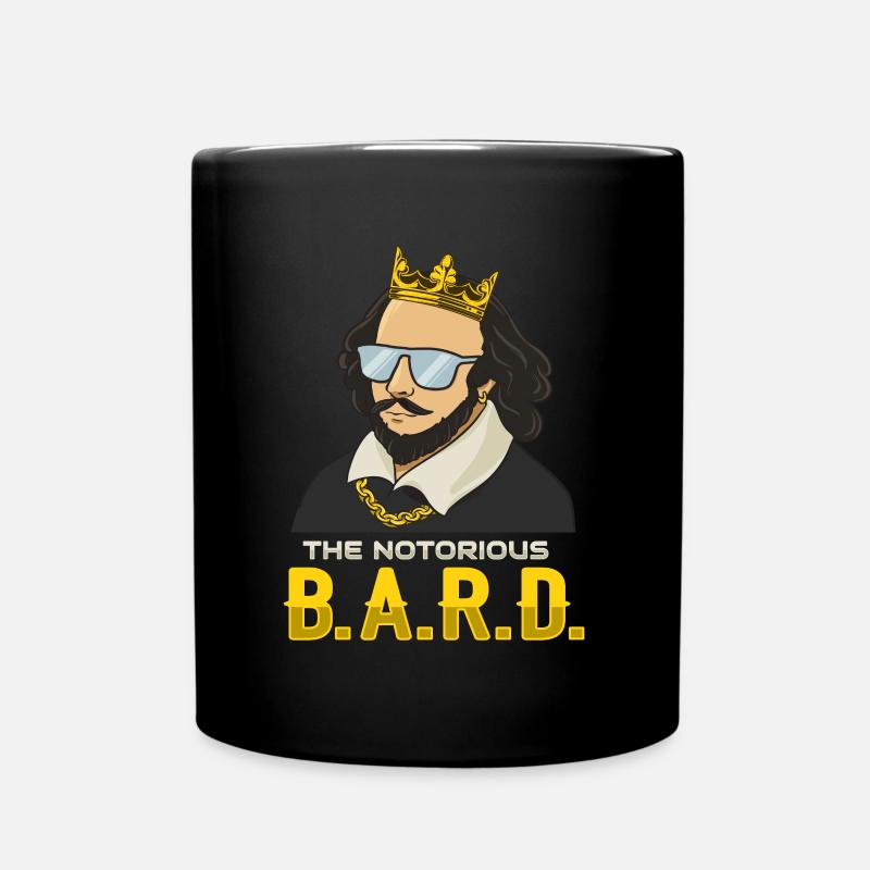 William Shakespeare mit Krone - Tasse einfarbig - Schwarz