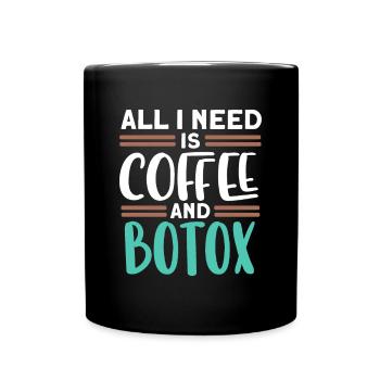 Botox - Tasse einfarbig - Schwarz - Vorne