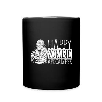 Scary halloween pumpkin witches zombie ghosts - Full Colour Mug - black - Front