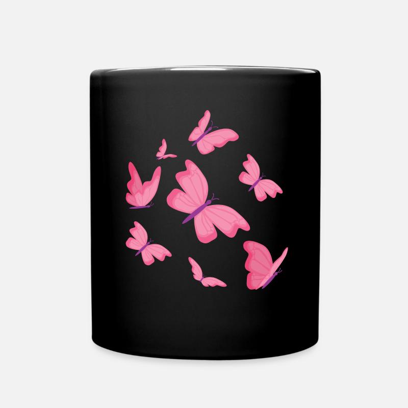 Schmetterlinge Schmetterling Design - Tasse einfarbig - Schwarz