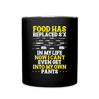La nourriture a remplacé le sexe - Mug uni - noir - Devant