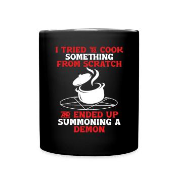 I tried to do something from scratch - Full Colour Mug - black - Front