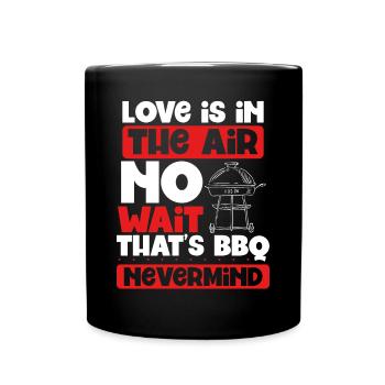 Love is bbq - Full Colour Mug - black - Front