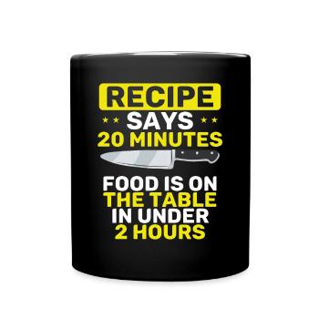 Recipe says wrong - Full Colour Mug - black - Front