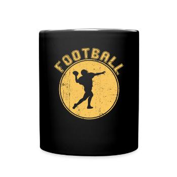 football - Tasse einfarbig - Schwarz - Vorne