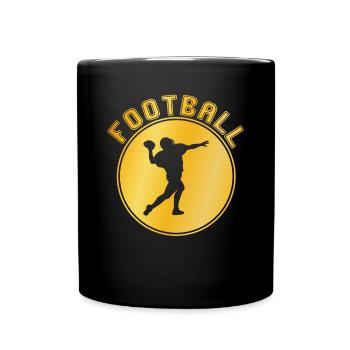 football - Tasse einfarbig - Schwarz - Vorne