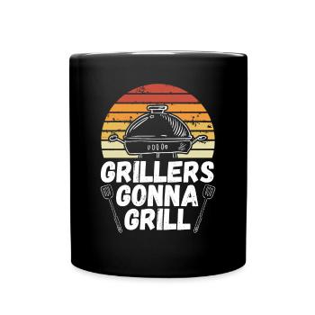 Grillers Will Grill - Full Colour Mug - black - Front