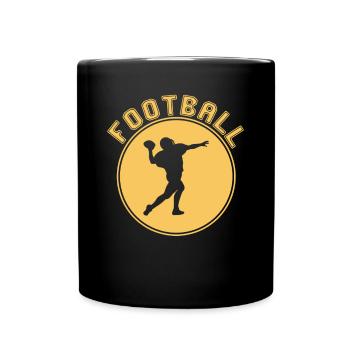 football - Tasse einfarbig - Schwarz - Vorne