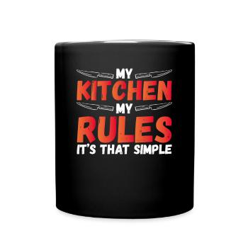My Kitchen, My Rules - Full Colour Mug - black - Front