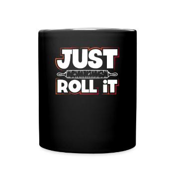 Il suffit de l’enrouler pour la cuisson - Mug uni - noir - Devant