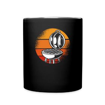 Barbecue in retro style - Full Colour Mug - black - Front