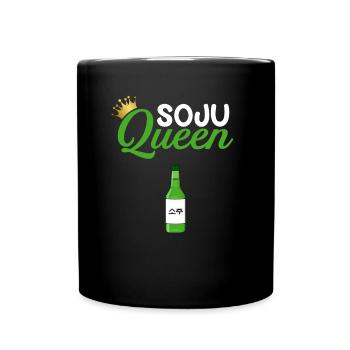soju queen hangul korean soju - Full Colour Mug - black - Front