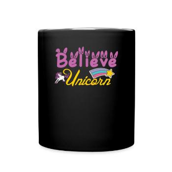 Croyance en la licorne Licorne - Mug uni - noir - Devant