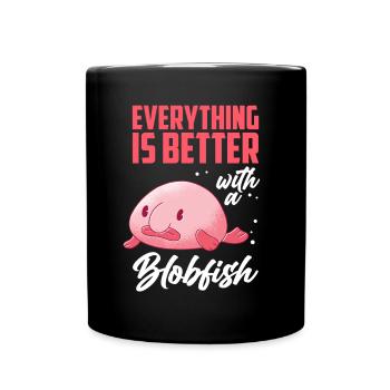 Blobfish tout est mieux drôle blobfish - Mug uni - noir - Devant